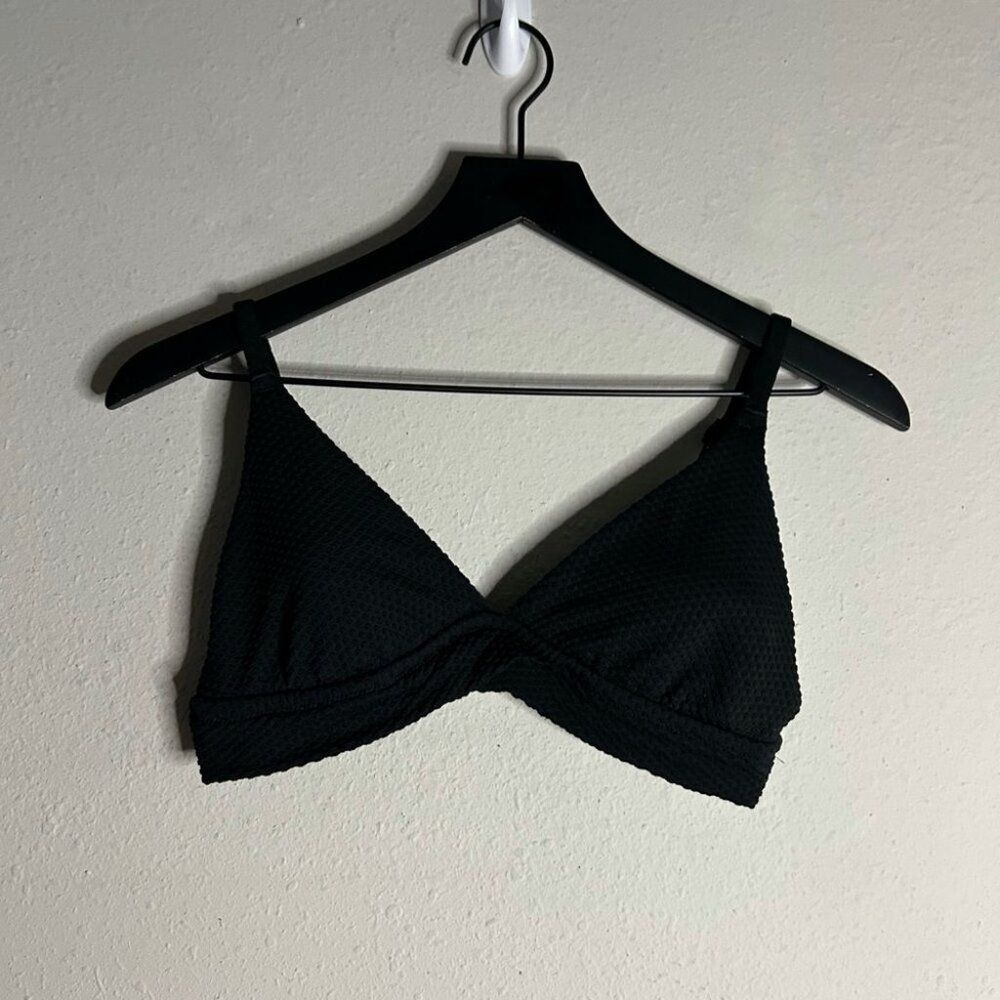 Aerie Jacquard Crossover Triangle Bikini Top Size L
